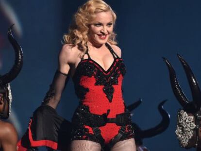 Madonna, durante su actuación en los Grammy.