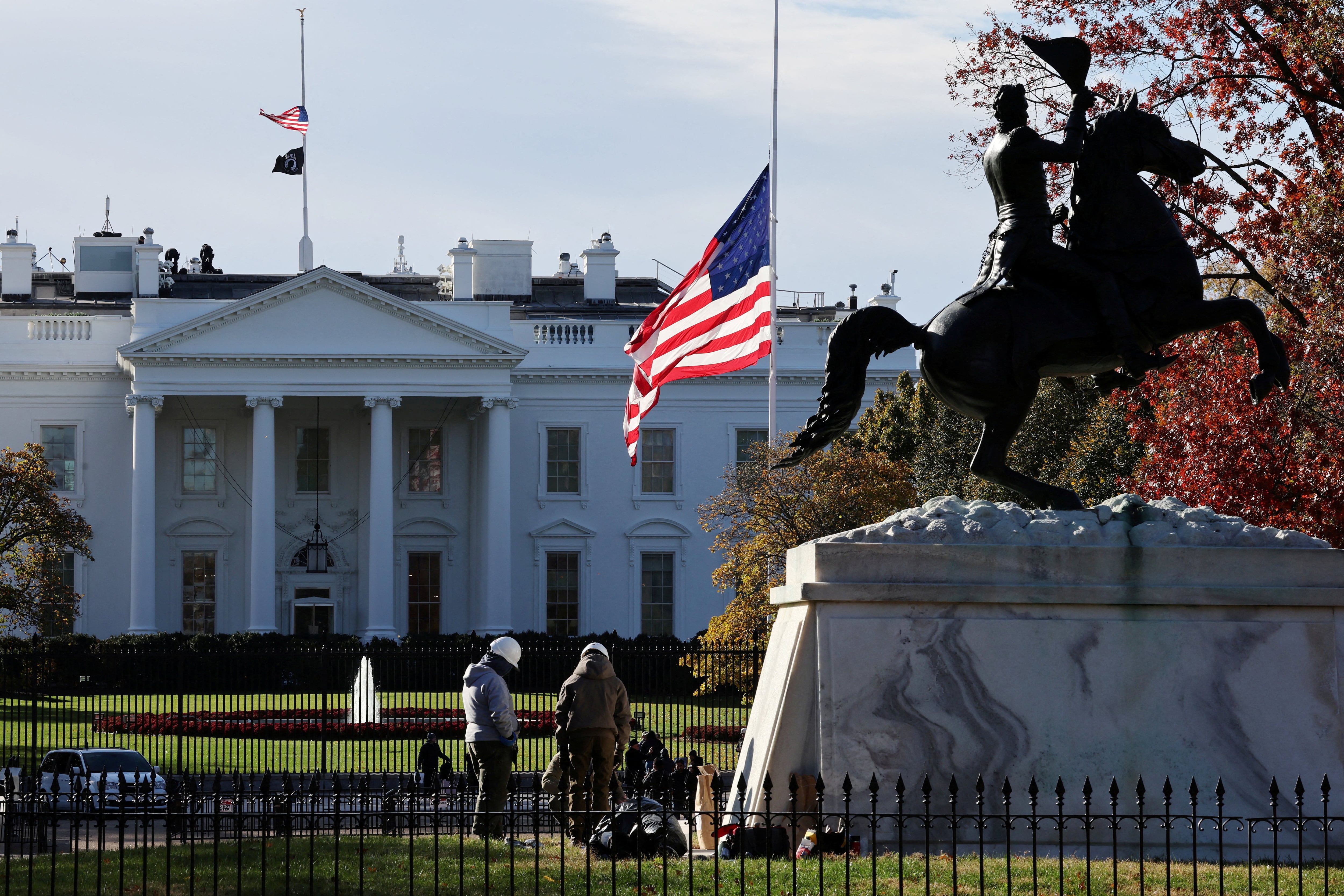 Exterior de la Casa Blanca en Washington D.C., en EE UU.