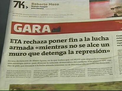 ETA señala como "objetivo prioritario" al futuro Gobierno de Patxi López