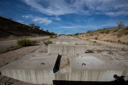 Las obras del tren de Navalcarnero, paradas desde hace 15 años.