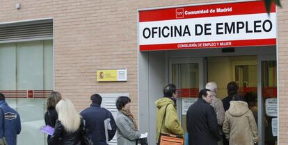 Una oficina de empleo, en Madrid. 