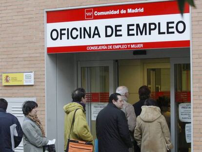 Una oficina de empleo, en Madrid. 