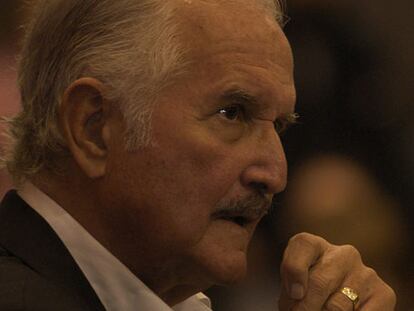 Carlos Fuentes, ayer en la Feria de Guadalajara.