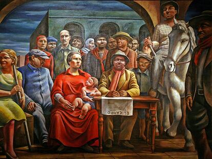 <span >Antonio Berni, pintor argentino. Chacareros (1935)</span>