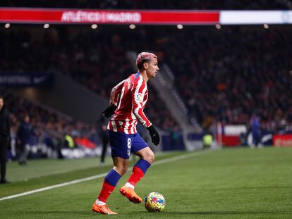 Antoine Griezmann of Atletico de Madrid in action during the Spanish League, La Liga Santander, football match played between Atletico de Madrid and Sevilla FC at Civitas Metripolitano stadium on March 04, 2023, in Madrid, Spain.
AFP7 
04/03/2023 ONLY FOR USE IN SPAIN