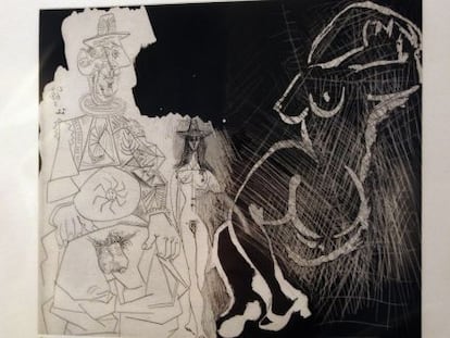 &#039;Caricatura del general De Gaulle&#039;, de Pablo Picasso, perteneciente a la &#039;Suite 347&#039;. 