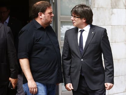 Oriol Junqueras y Carles Puigdemont