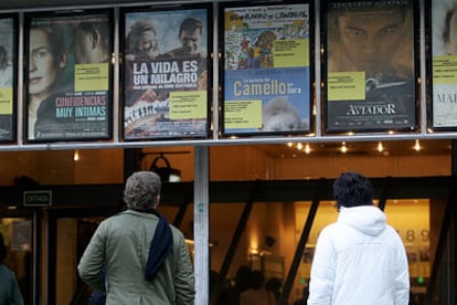 Panorama de unas salas de cine el viernes pasado en Madrid.