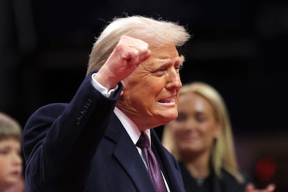 Donald Trump, este lunes durante su acto de investidura en el Capitolio.