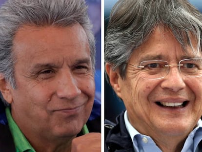 O candidato da situação Lenín Moreno e o opositor Guillermo Lasso.