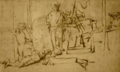 'El juicio', dibujo del pintor holandés Rembrandt, fue sustraído el sábado de un hotel de California.