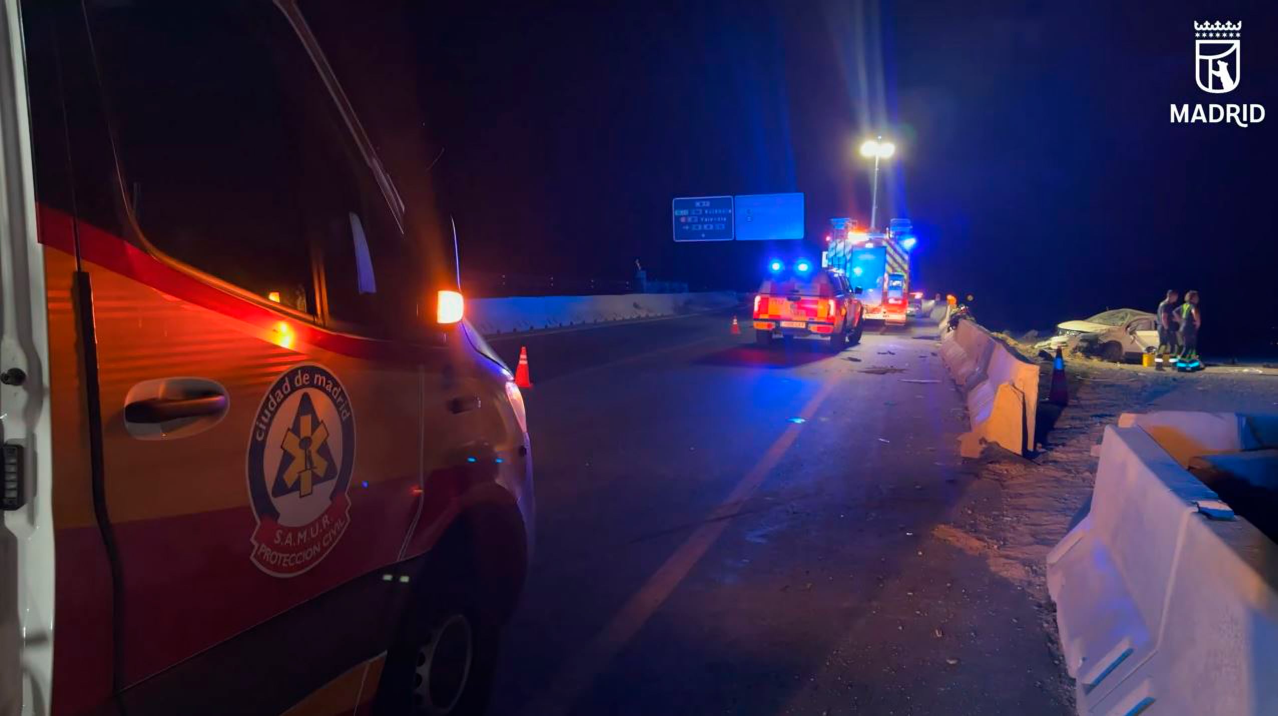Un muerto y siete heridos en dos accidentes en carreteras de Madrid