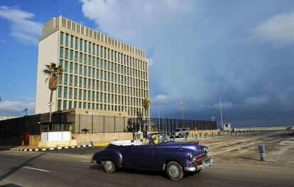 The US embassy in Havana.