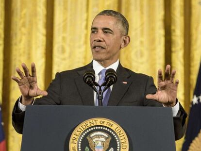 Barack Obama, este mi&eacute;rcoles en la Casa Blanca.