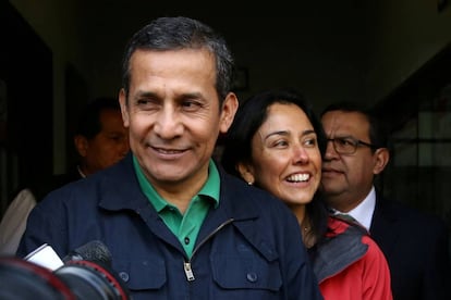 El expresidente de Per&uacute; Ollanta Humala y su esposa Nadine Heredia.