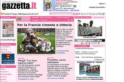 El periódico italiano La Gazzetta delllo Sport destaca la remontada y victoria final del conjunto gala a partir del primer gol de partido, anotado por España