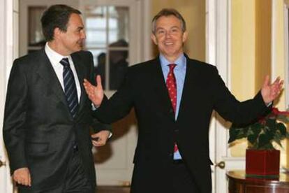 José Luis Rodríguez Zapatero y Tony Blair, en el 10 de Downing Street.