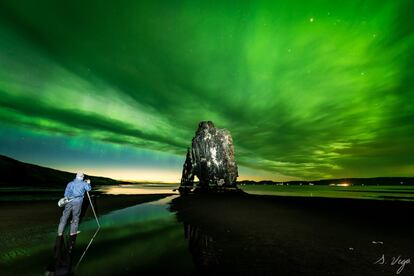 Dos Auroras, en Hvítserkur Islandia