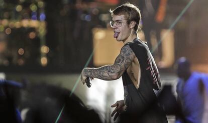 Justin Bieber, el pasado noviembre durante su concierto en Barcelona.