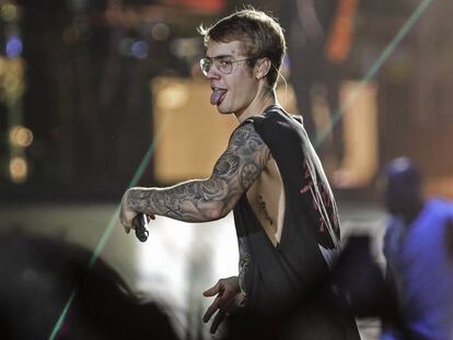 Justin Bieber, el pasado noviembre durante su concierto en Barcelona. 