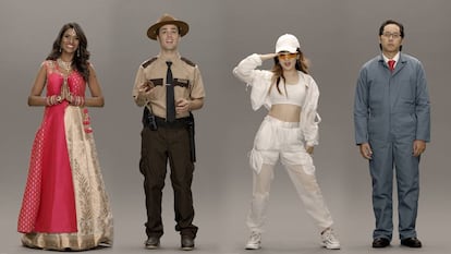 Los humanos artificiales llamados Neon, de Samsung, que la compañía coreana ha presentado en el CES de Las Vegas.