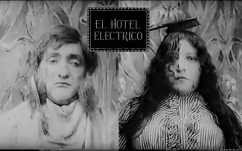 Fotograma de 'El hotel eléctrico', película de 1908 de Segundo de Chomón.