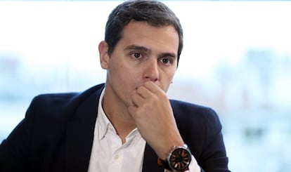 El presidente de Ciudadanos, Albert Rivera, el pasado viernes en Madrid.