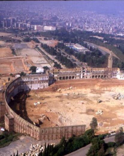 L'estadi de Montjuïc l'1 d'octubre del 1986.