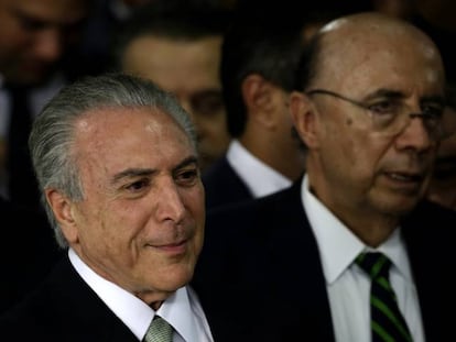 Serra, Temer e Henrique Meirelles. 