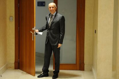 Josu Erkoreka, portavoz del Gobierno vasco, antes de comparecencia en la sede del Ejecutivo.