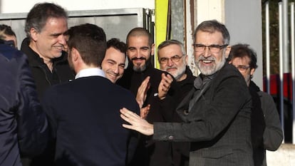 Jordi Cuixart, a su llegada a su empresa en Sentmenat (Barcelona). CRISTÓBAL CASTRO