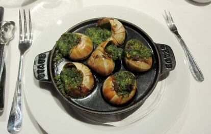 Escargots de Borgoña con trazas de duda