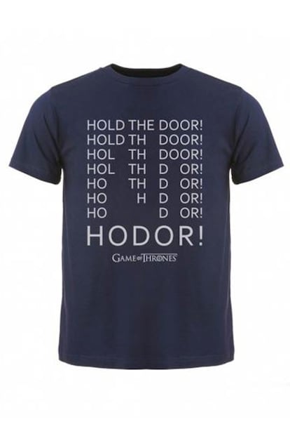 Porque es hora de mostrar nuestros respetos por el bondadoso gigantón de 'Juego de Tronos', en la tienda europea de HBO comercializan esta camiseta con la inolvidable frase en forma de cascada (21,90 euros).