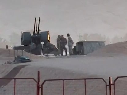 Personal militar en unas instalaciones de Isfahán (Irán), este viernes.