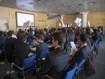 Participantes del Harvard WorldMUN 2019 esta semana en Madrid.