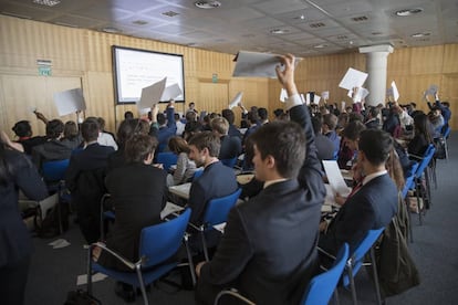 Participantes del Harvard WorldMUN 2019 esta semana en Madrid.
