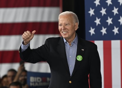 Joe Biden at a campaign event in Atlanta, Georgia, on March 9, 2024.