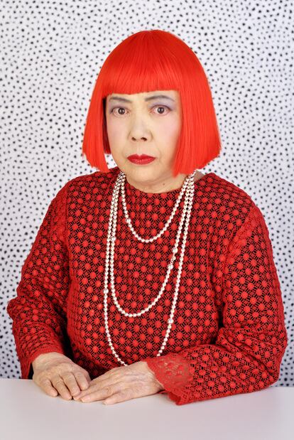 La artista japonesa Yayoi Kusama.