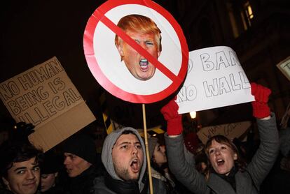 Manifestaci&oacute;n en Londres anti-Trump. 