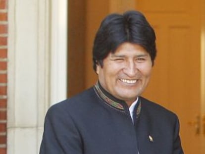 Evo Morales, en La Moncloa, en septiembre de 2009.