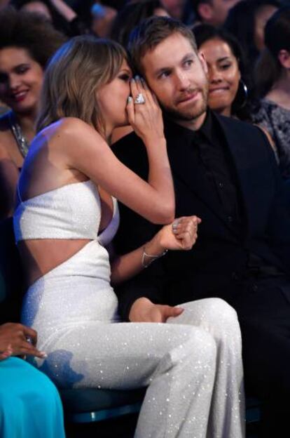 Taylor Swift y Calvin Harris, en los premios Billboard Music de 2015.