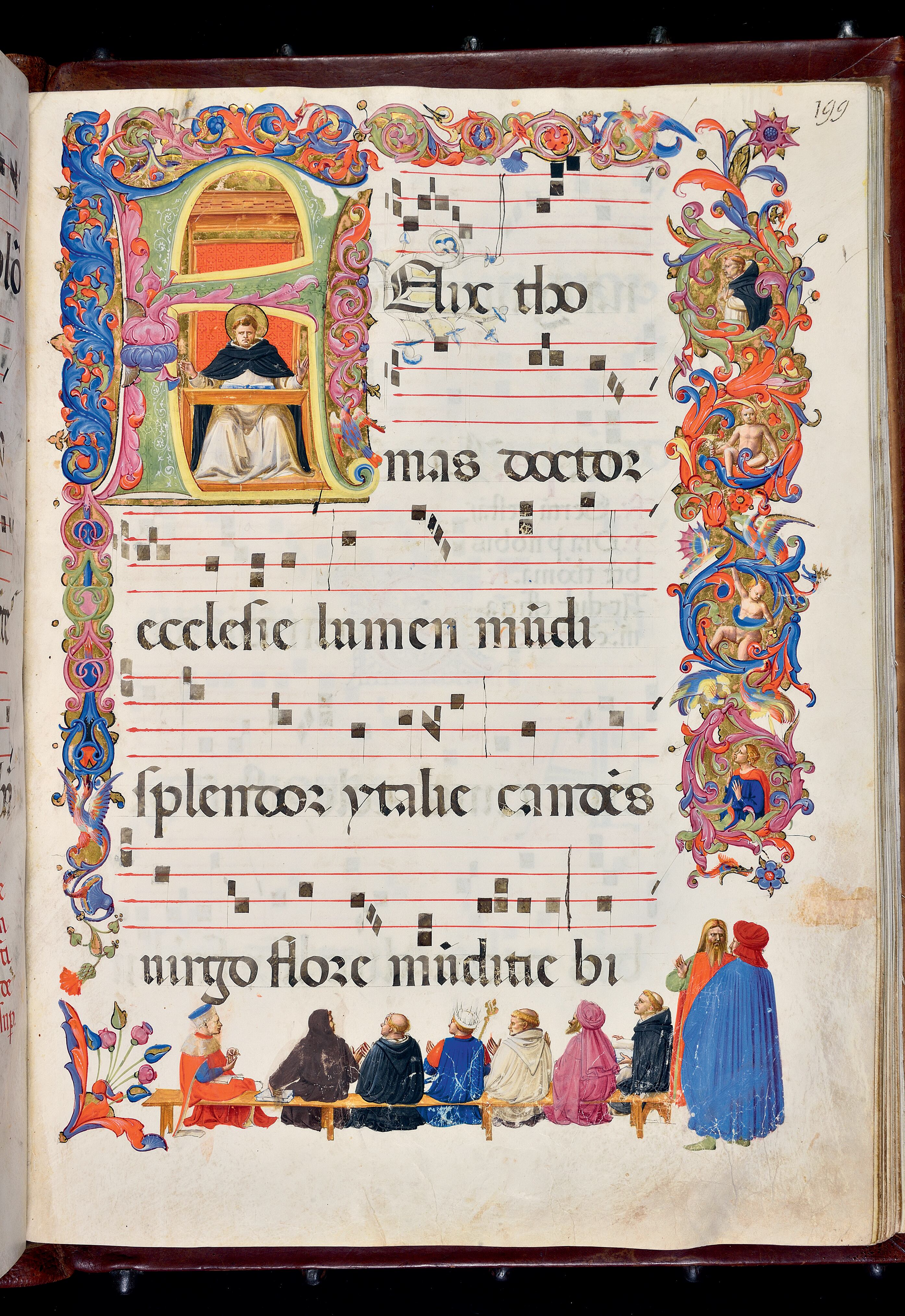 Miniatura de misal realizada por Fra Angelico y colaboradores (1440-1442).