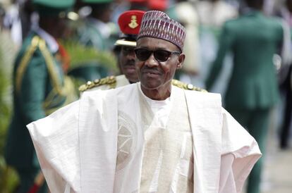 Muhammad Buhari, presidente de Nigeria, en un acto oficial. 