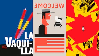 Carteles de 'La vaquilla', de Pepe Gimeno, de 'Bienvenido Mr Marshall', de Daniel Nebot, y 'El verdugo', de Nacho Lavernia.