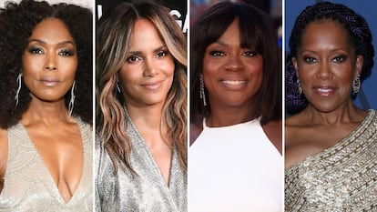 De izquierda a derecha, las actrices Angela Bassett, Halle Berry, Viola Davis y Regina King.