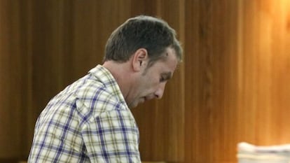 ETA member Mikel Mirena Otegi in the High Court on Wednesday.