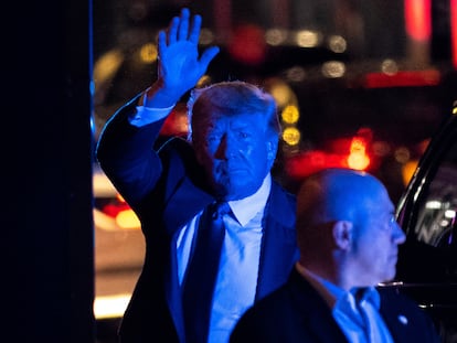 Donald Trump, el pasado domingo en los alrededores de la Torre Trump en Nueva York