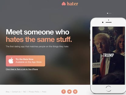 Selecionar o que você detesta é o mais divertido do Hater, o ‘Tinder do ódio’