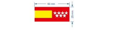 Emblema que fusiona la bandera de España con la de Madrid y que lucirán ahora las policías locales de la región.
