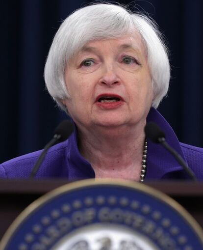 Janet Yellen, presidenta de la Fed, anuncia la subida de tipos